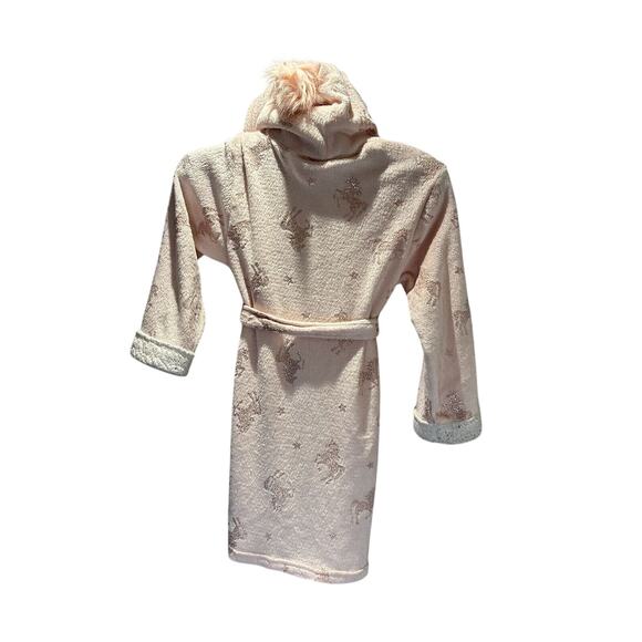 Kensie Girl size 10/12 Unicorn Pom Pom Bathrobe - Picture 3 of 4